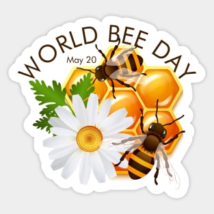 World Bee Day, honey bees Sticker
